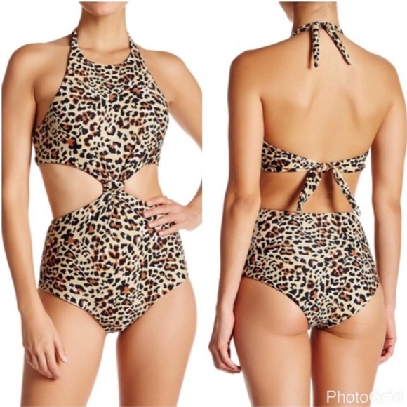 mara hoffman leopard one piece